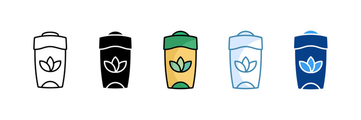 Deodorant Icon Set Multiple Style Collection