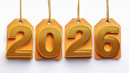  Happy New Year 2026. Number 2026 written sparkling sparklers isolated on black background 