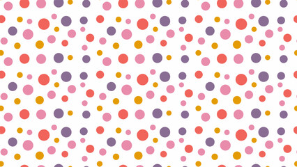 Seamless Vector Colorful Polkadot Circles Pattern for Background Wallpaper and Digital Design