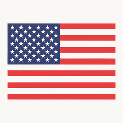 Fototapeta premium American Flag Vector Design on White Background – Clean, Patriotic Graphic Illustration