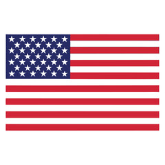 Naklejka premium American Flag Vector Design on White Background – Clean, Patriotic Graphic Illustration