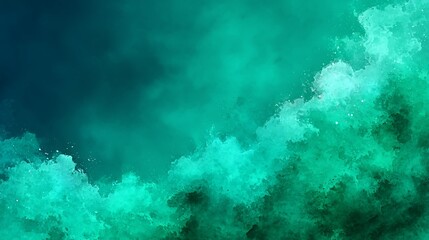 Obraz premium Abstract teal and blue watercolor wash