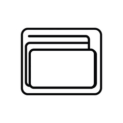 Folder Icon Outline in Transparent Background, Documents, Paper