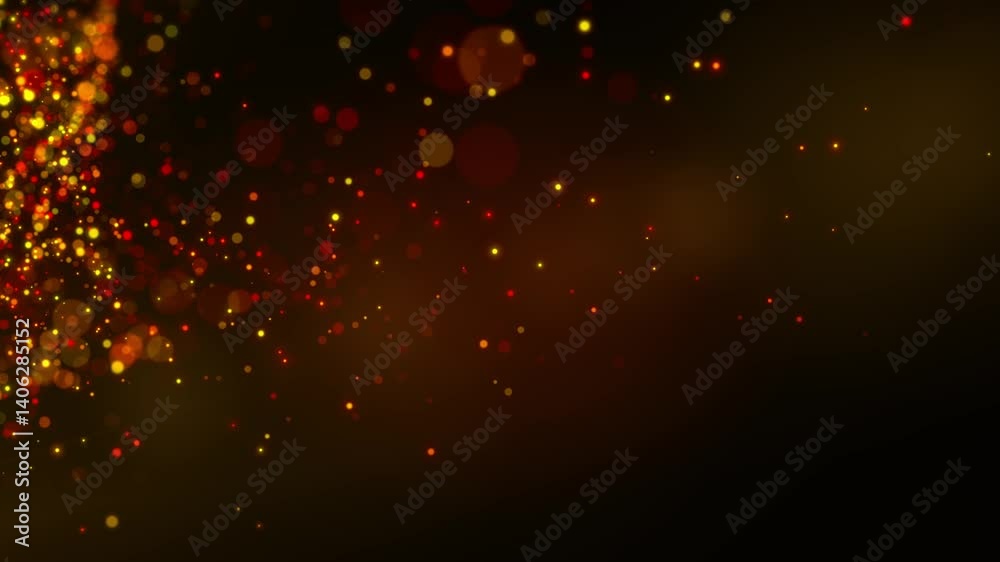 Wall mural glitter multicolor particles abstract background flickering particles with bokeh effect. lens light 