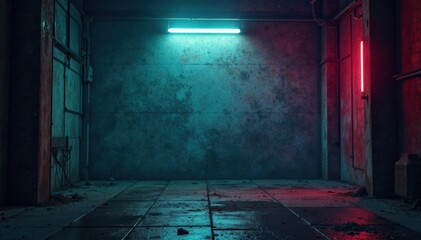 Moody, industrial environment with light gradient halftone dots and grunge patterns, light gradient, metal surfaces, halftone