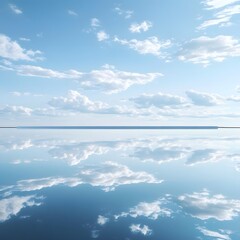 Calm sky reflecting on still water