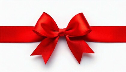 Fototapeta premium Red bow against white background 9