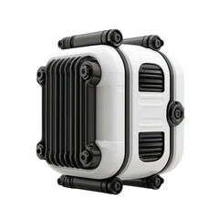 Fototapeta premium Innovative storage box design studio setting 3d render clean cutout background modern aesthetic