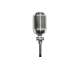 Fototapeta premium Dynamic microphone cutout background for creative projects studio setting photography focus