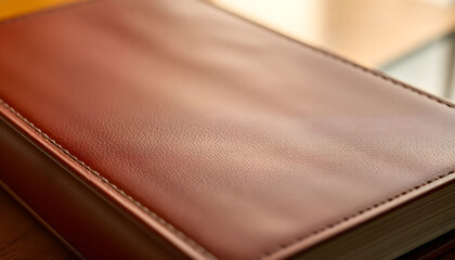 brown book sitting on top of a wooden table