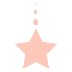 Cute flat illustration of pastel hanging stars. Perfect for dreamy designs, backgrounds, kids themes, and festive Islamic or Eid-related decorations.