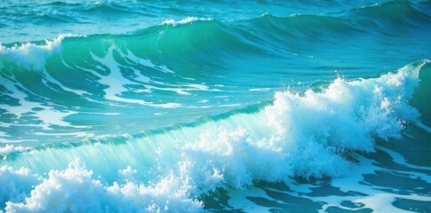 Close-up of ocean surface with foamy blue turquoise water and wave patterns , surf, ocean surface, sea