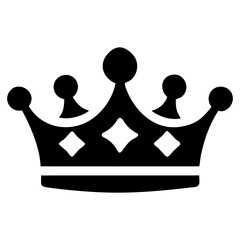 A minimal and simple crown icon with smooth curves