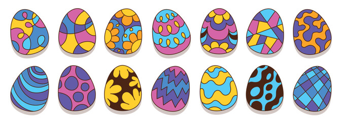 Hand drawn easter egg doodle vector illustration