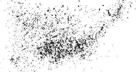 Subtle black granular texture on white backdrop offers a minimalistic distressed effect perfect for backgrounds, overlays, and artistic graphic designs with a modern feel