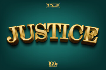Justice 3D Text effect