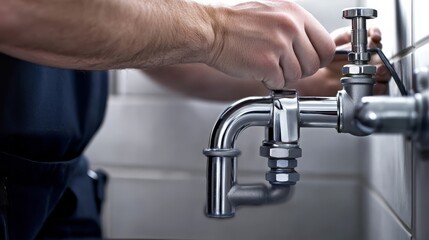 Plumber installing a sink in a kitchen remodel. Featuring plumbing installation