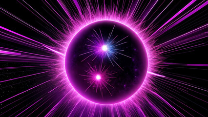 Futuristic Light Vortex &ndash; Symmetrical Neon Tech Core