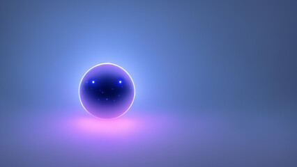 Neon Energy Core &ndash; Futuristic Abstract Glow on Dark Background