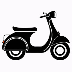vintage scooter vector illustration