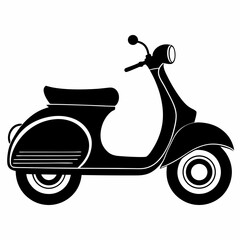 vintage scooter vector illustration