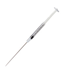 Fototapeta premium Medical action syringe on cutout background healthcare environment close-up view for seo impact
