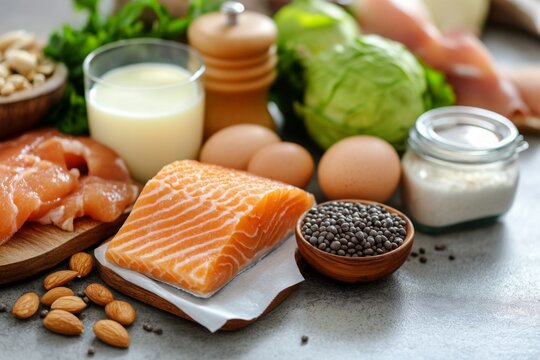 healthy high protein breakfast in kitchen