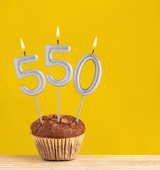 Number of followers or likes - Candle number 550