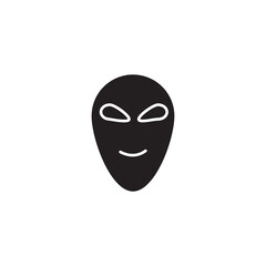 Alien icon Vector flat, black treny style illustration for web and app..eps