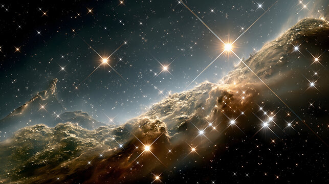 Cosmic tapestry revealing intricate details of distant galaxies and star clusters in deep space imagery captured from a space telescope