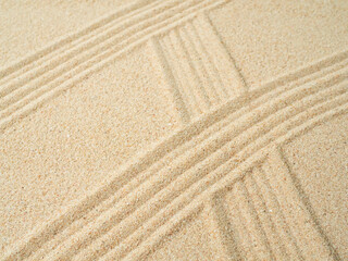 Zen garden sand background japanese balance Meditation relax buddhism spirituality, pattern line wave mandala mockup spa vacation yoga lifestyle natural desert summer, texture desert, aroma therapy.