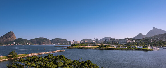 Panoramic View of Rio de Janeiro with Sugarloaf and Corcovado - Brazil