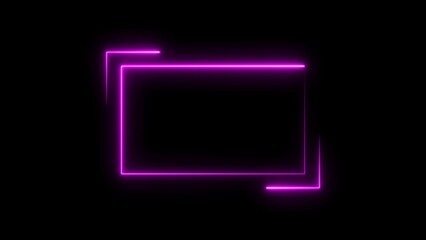 neon illuminate frame design on black background.