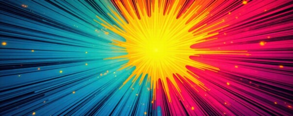 Colorful comic book panel with bright hues and bold lines, Vibrant Colors, Fun, Pop Art