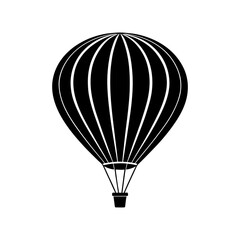 Naklejka premium Hot Air Balloon Silhouette vector illustration