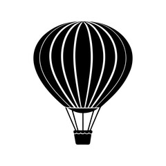 Naklejka premium Hot Air Balloon Silhouette vector illustration