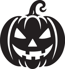 Jack-O-Lantern Halloween silhouette vector
