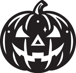 Jack-O-Lantern Halloween silhouette vector