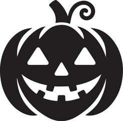 Jack-O-Lantern Halloween silhouette vector