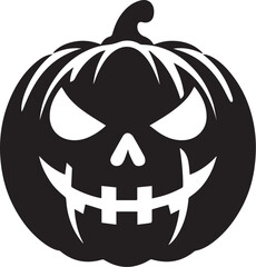 Jack-O-Lantern Halloween silhouette vector