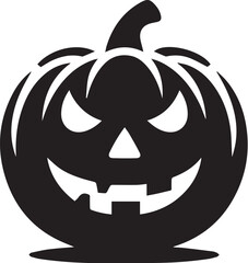 Jack-O-Lantern Halloween silhouette vector
