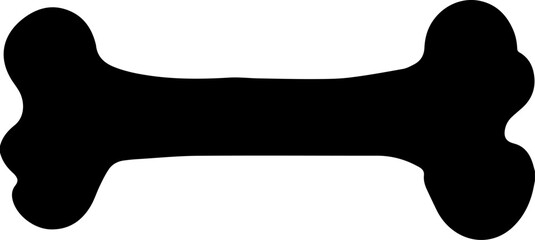dog bone silhouette vector illustration
