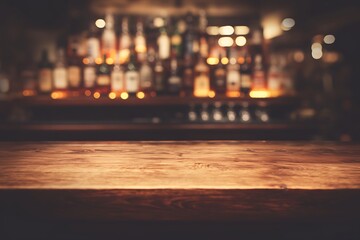 Empty Bar Counter Blurred
