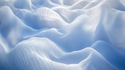 Obraz premium Soft, flowing blue fabric creates a serene and calming visual texture.