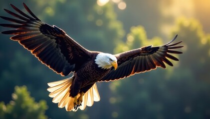 Obraz premium Feathers of a majestic eagle in flight, feathers, wildlife