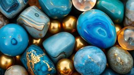 blue and silver stones