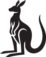 Black silhouette vector of kangaroo © Ami