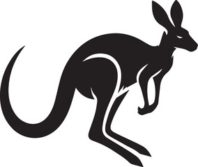Black silhouette vector of kangaroo © Ami