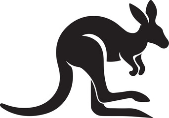 kangaroo silhouette vector