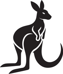 kangaroo silhouette vector © Digital